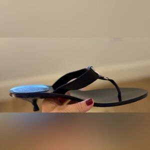 Gucci Black Leather Sandals
